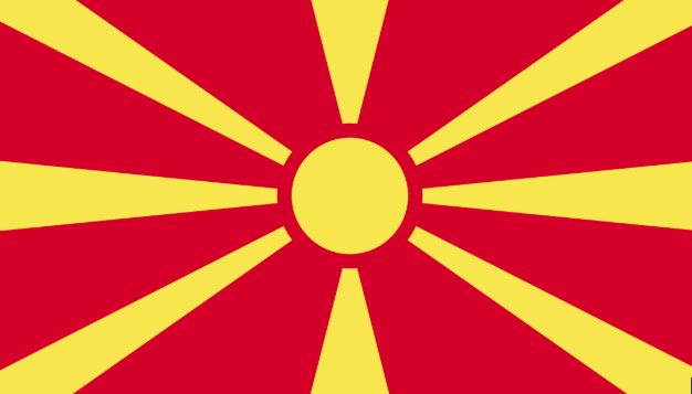 Bandiera Macedonia del Nord