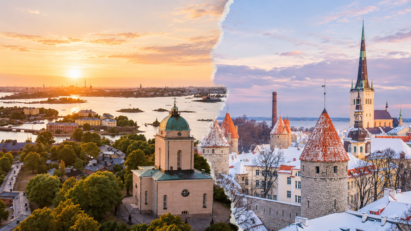 Helsinki e Tallinn sul Baltico