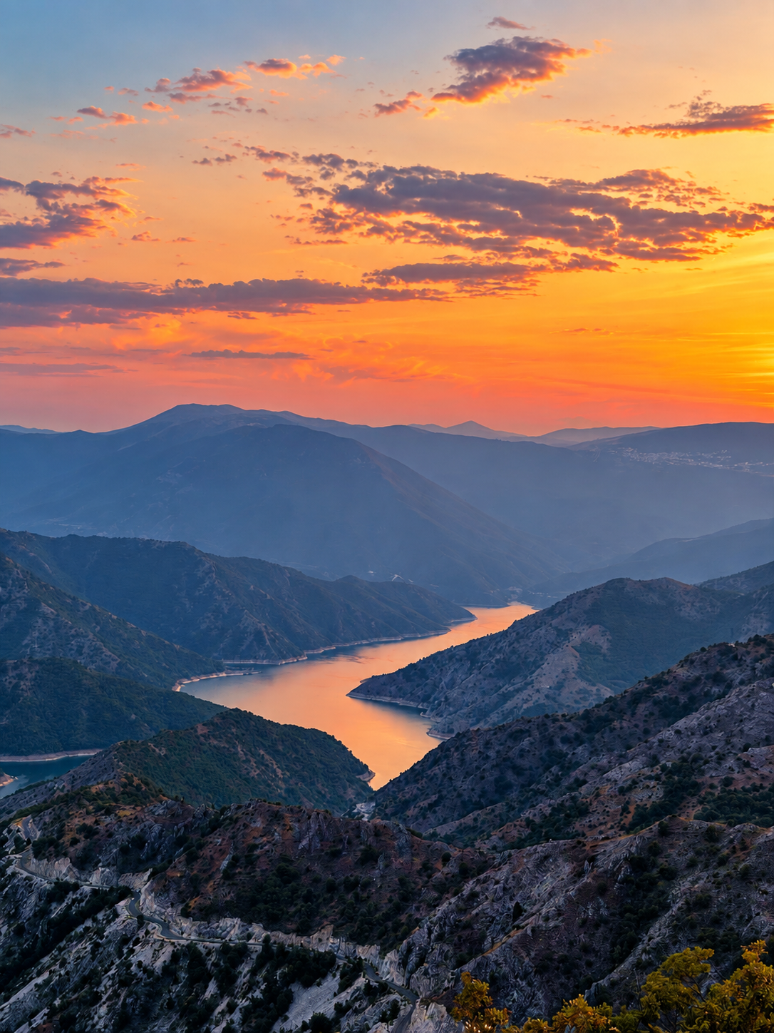 Tramonto sul Lago Kozjak
