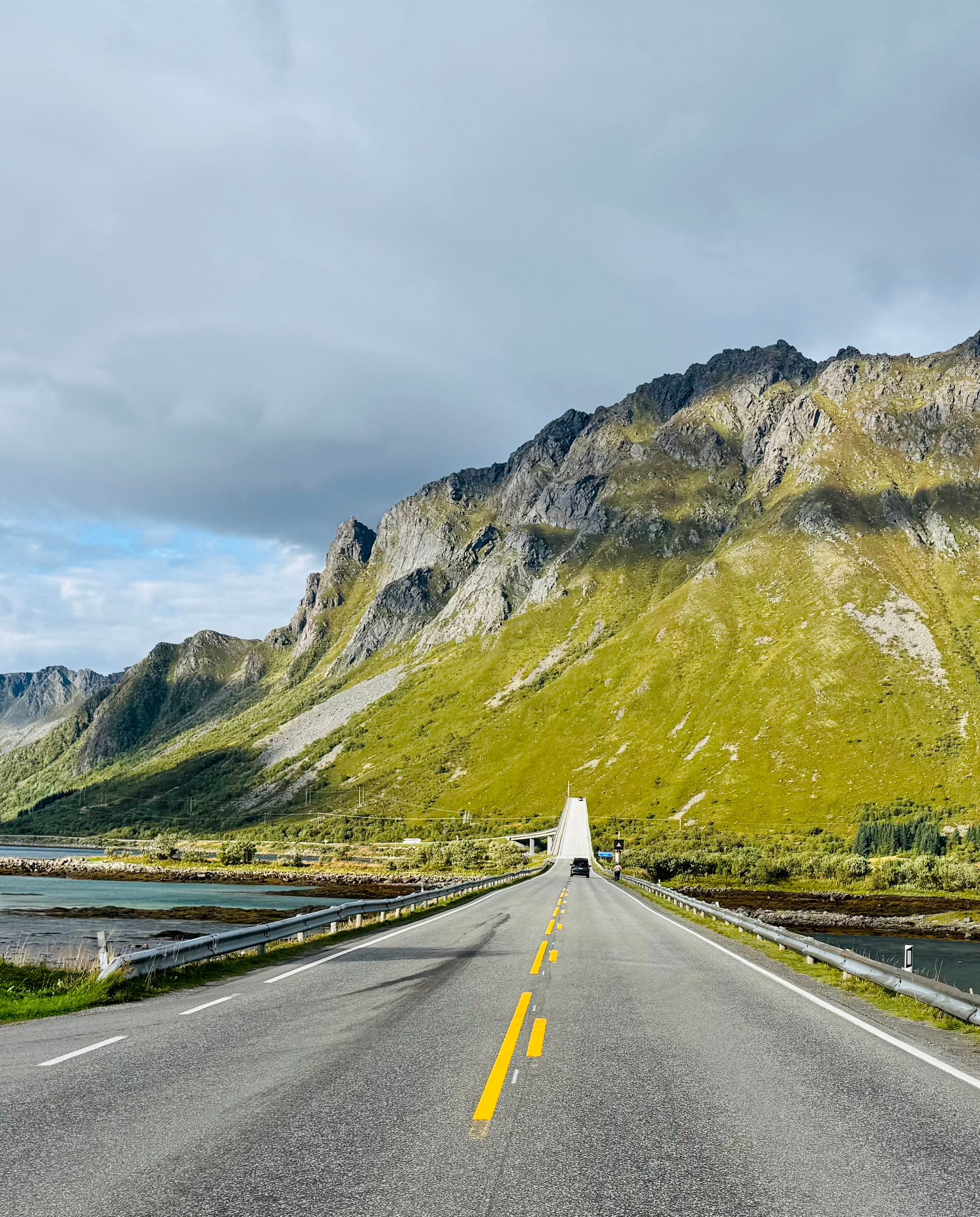 Strada panoramica tra i paesaggi norvegesi