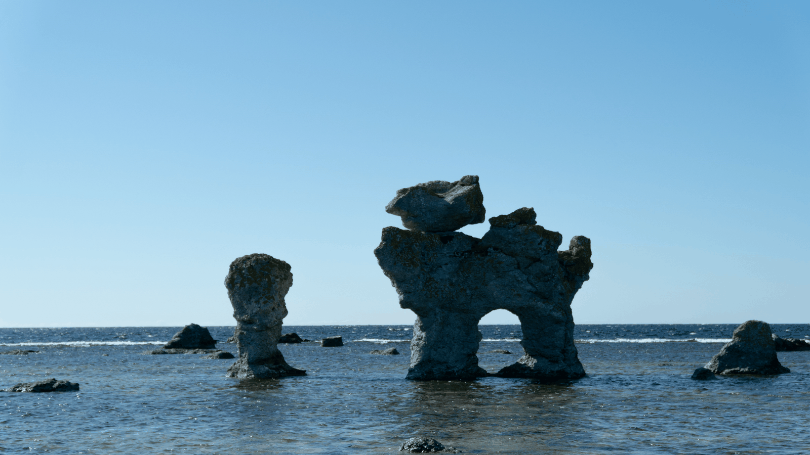 Raukar sulla costa di Gotland e Fårö