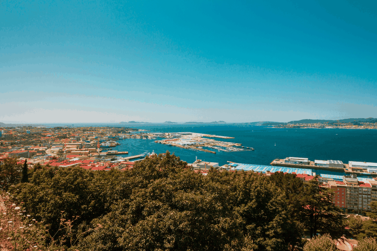 Panorama sulla ría di Vigo